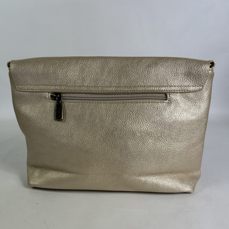 Farfouillette Large Crossbody Bag with Flap and Grainy Faux Leather...