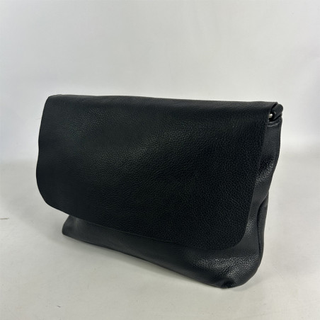 Farfouillette Large Crossbody Bag with Flap and Grainy Faux Leather...