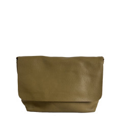 Farfouillette Large Crossbody Bag with Flap and Grainy Faux Leather...