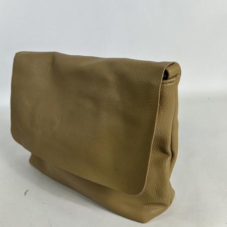 Farfouillette Large Crossbody Bag with Flap and Grainy Faux Leather...