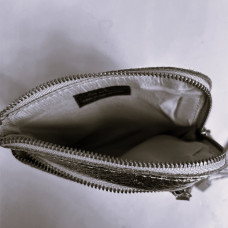 Farfouillette Petit Coin Purse In Crumpled Shiny Leather Jean