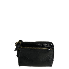 Farfouillette Petit Coin Purse in Crumpled and Shiny Leather