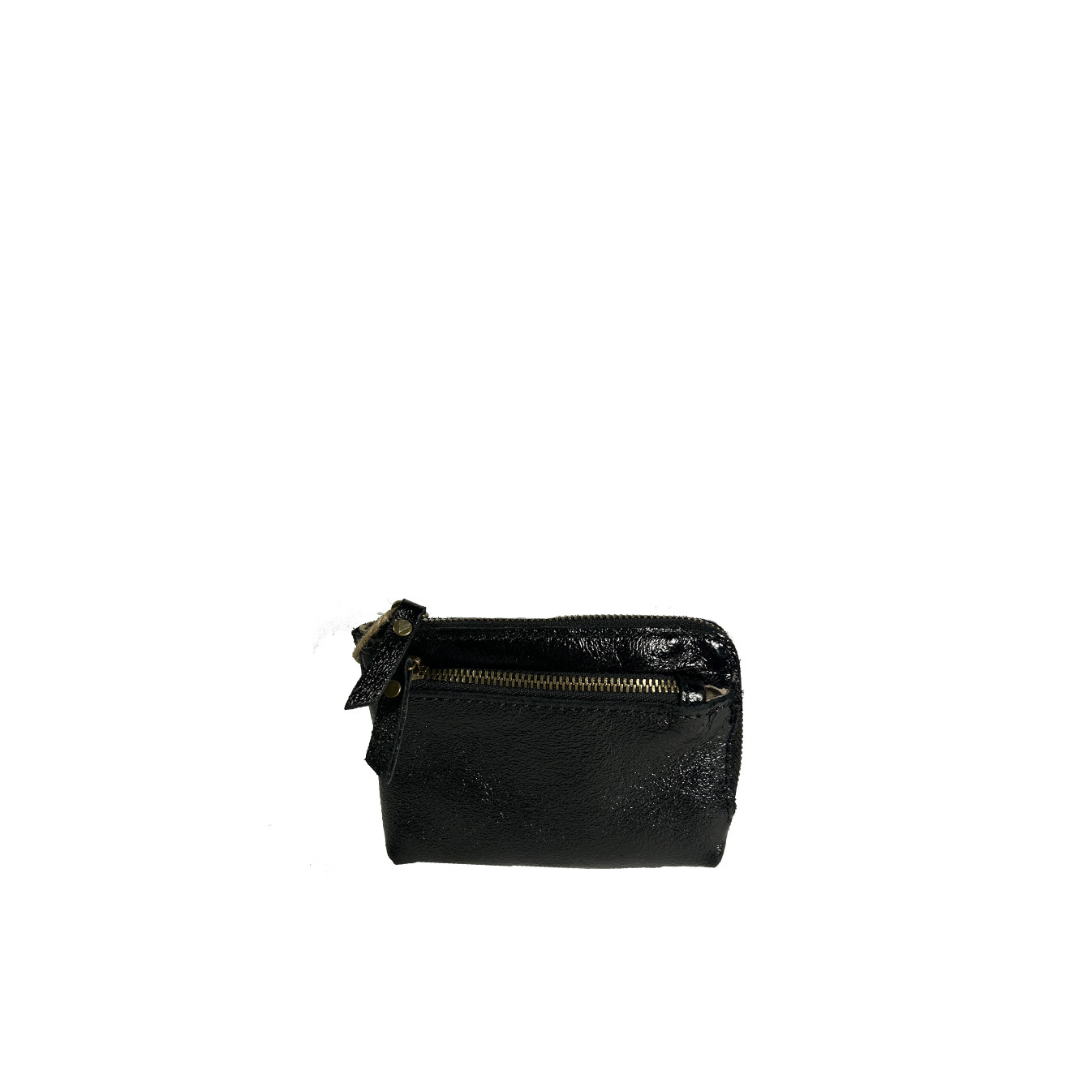 Farfouillette Petit Coin Purse in Crumpled and Shiny Leather