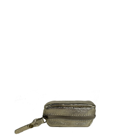 Farfouillette Small Crumpled Shiny Leather Coin Purse