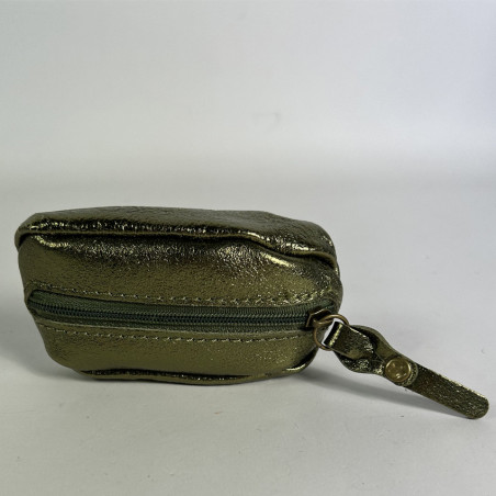 Farfouillette Small Crumpled Shiny Leather Coin Purse