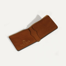 Bleu De Chauffe Pèze Italian Leather Wallet Amber Brown
