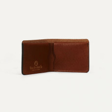 Bleu De Chauffe Pèze Italian Leather Wallet Amber Brown