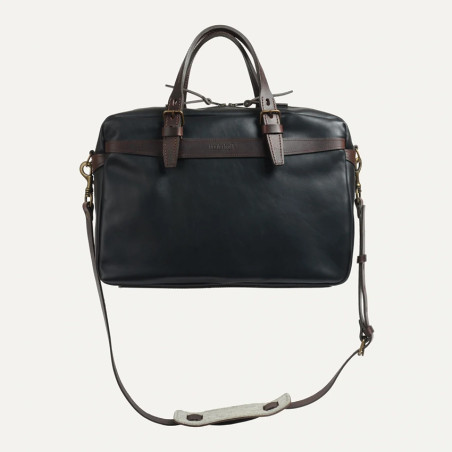 Bleu de Chauffe Sac Business Ledger Liscio Noir dos 3