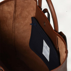 Bleu de Chauffe Vegetable Tanned Leather Meline Tote Bag Brown Amber