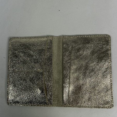 Shiny Crumpled Leather Vertical Pencil Holder