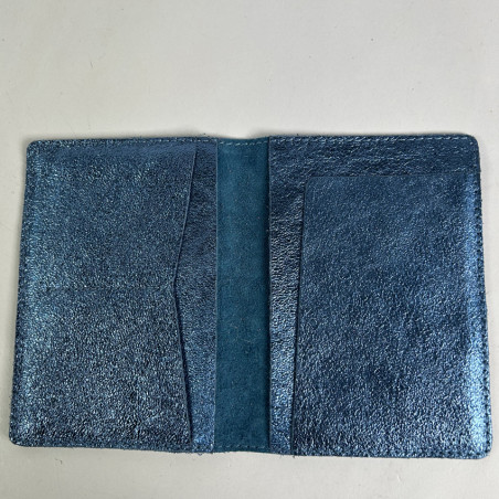 Farfouillette Vertical Shiny Crumpled Leather Pencil Holder Jean