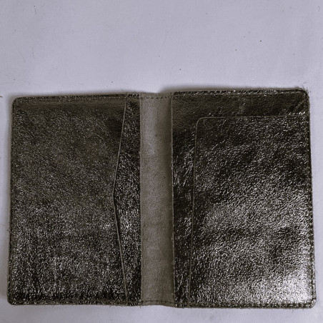 Shiny Crumpled Leather Vertical Pencil Holder