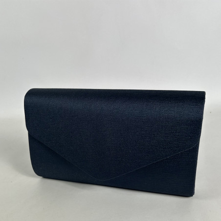 Shiny Navy Blue Wedding Purse with Flap