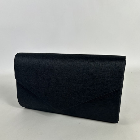 Shiny Black Zipper Wedding Pouch