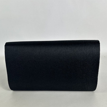 Shiny Black Zipper Wedding Pouch