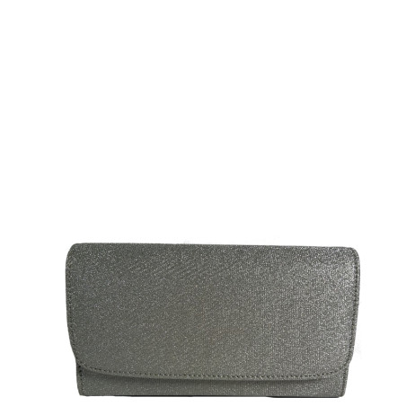 Farfouillette Wedding Pouch with Shiny and Rigid Clasp Silver