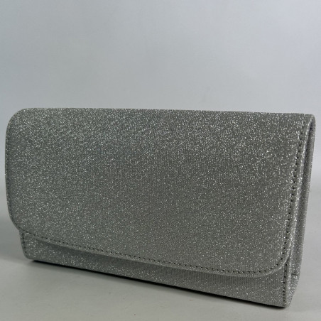 Farfouillette Wedding Pouch with Shiny and Rigid Clasp Silver