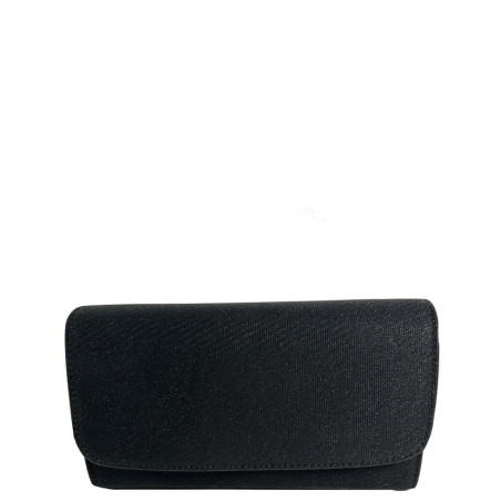 Farfouillette Wedding Pouch With Snap-Flap Shiny And Rigid Black