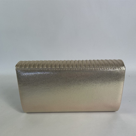 Gold Ribbed Wedding Pouch