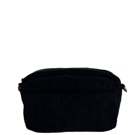 Farfouillette Crossbody Côtelé Et Pochette Noir
