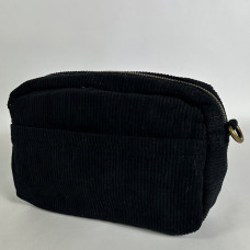 Farfouillette Crossbody Côtelé Et Pochette Noir
