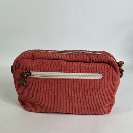 Farfouillette Crossbody Côtelé Et Pochette Orange