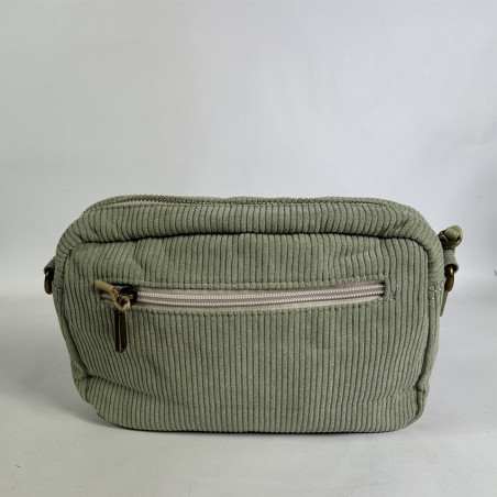 Farfouillette Crossbody Côtelé Et Pochette Tilleul