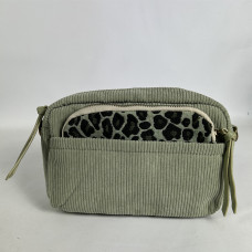 Farfouillette Crossbody Côtelé Et Pochette Tilleul