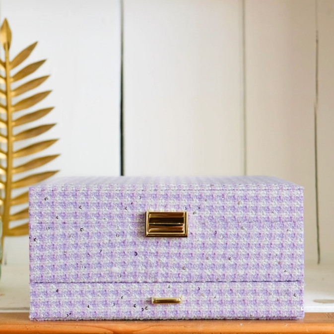 Maison Scarlett Jewelry Box Denise Hen's Foot Purple