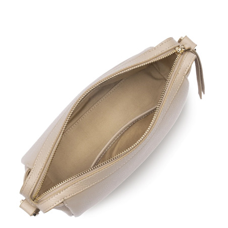 Lancaster Dune Tote Bag in Grained Leather 529-96 Dark Beige