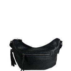 Farfouillette Large Banana Bag Faux Cuir Grainé Noir