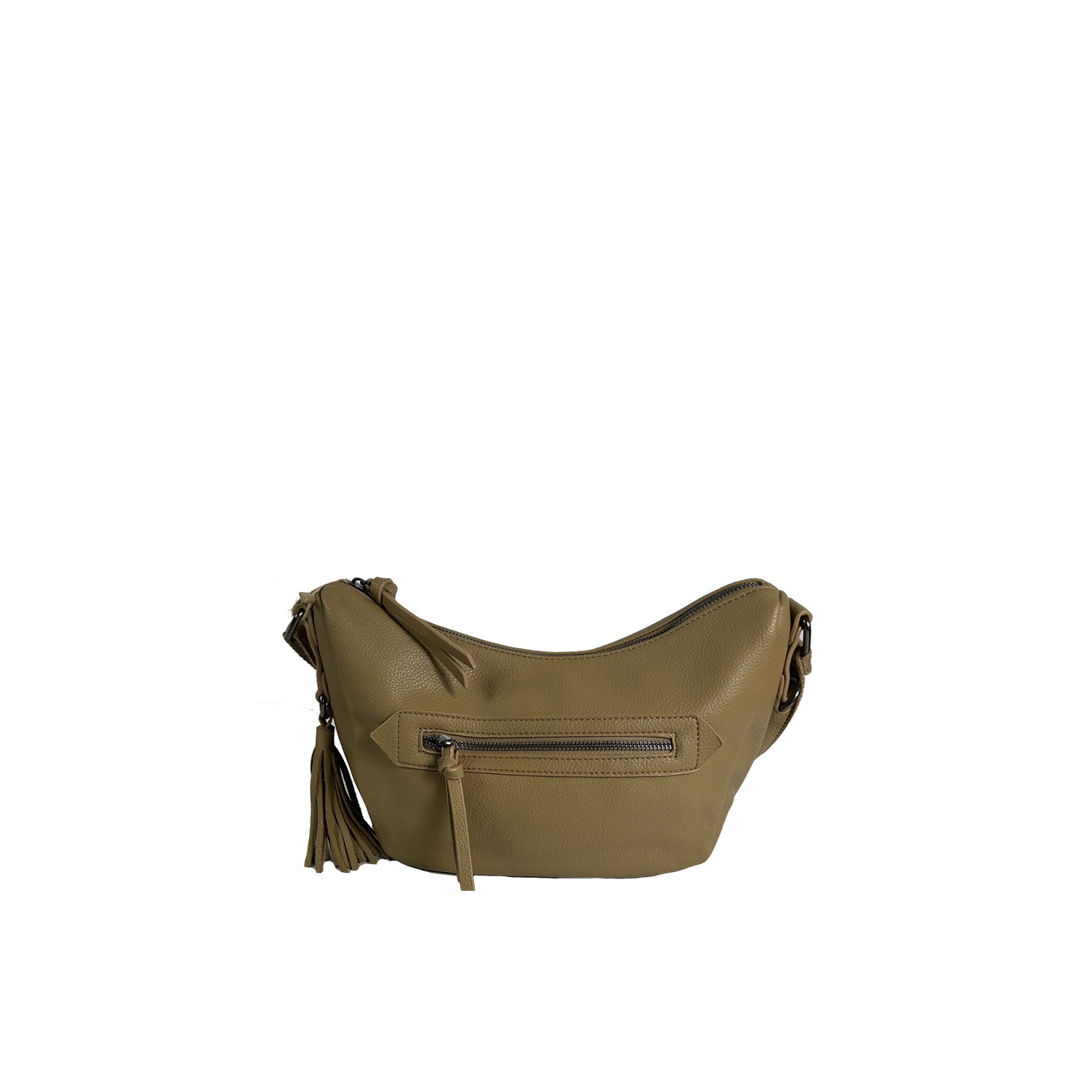 Farfouillette Large Banana Bag Faux Cuir Grainé Sable