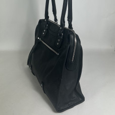 Farfouillette Sac Shopping Aux Détails Métalliques Noir côté
