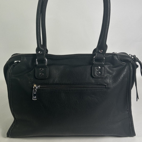 Farfouillette Sac Shopping Aux Détails Métalliques Noir dos
