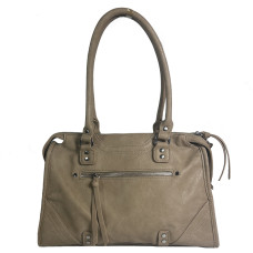 Farfouillette Shopping Bag with Metal Details Taupe