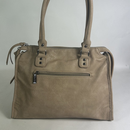 Farfouillette Shopping Bag with Metal Details Taupe