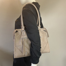 Farfouillette Shopping Bag with Metal Details Taupe