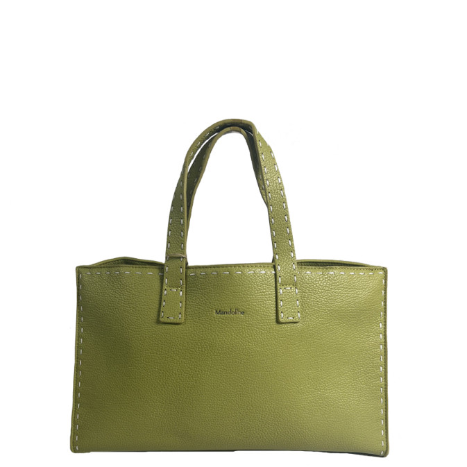 Farfouillette Handbag with Almond Stitching