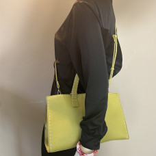 Farfouillette Handbag with Almond Stitching