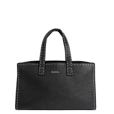 Farfouillette Handbag with Topstitching Black