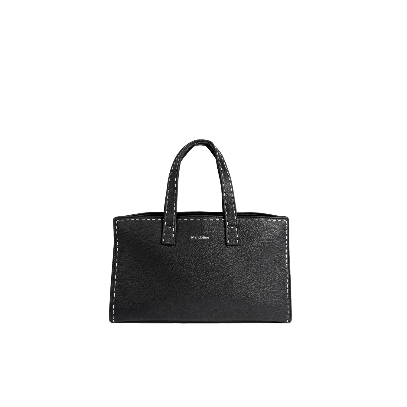Farfouillette Handbag with Topstitching Black