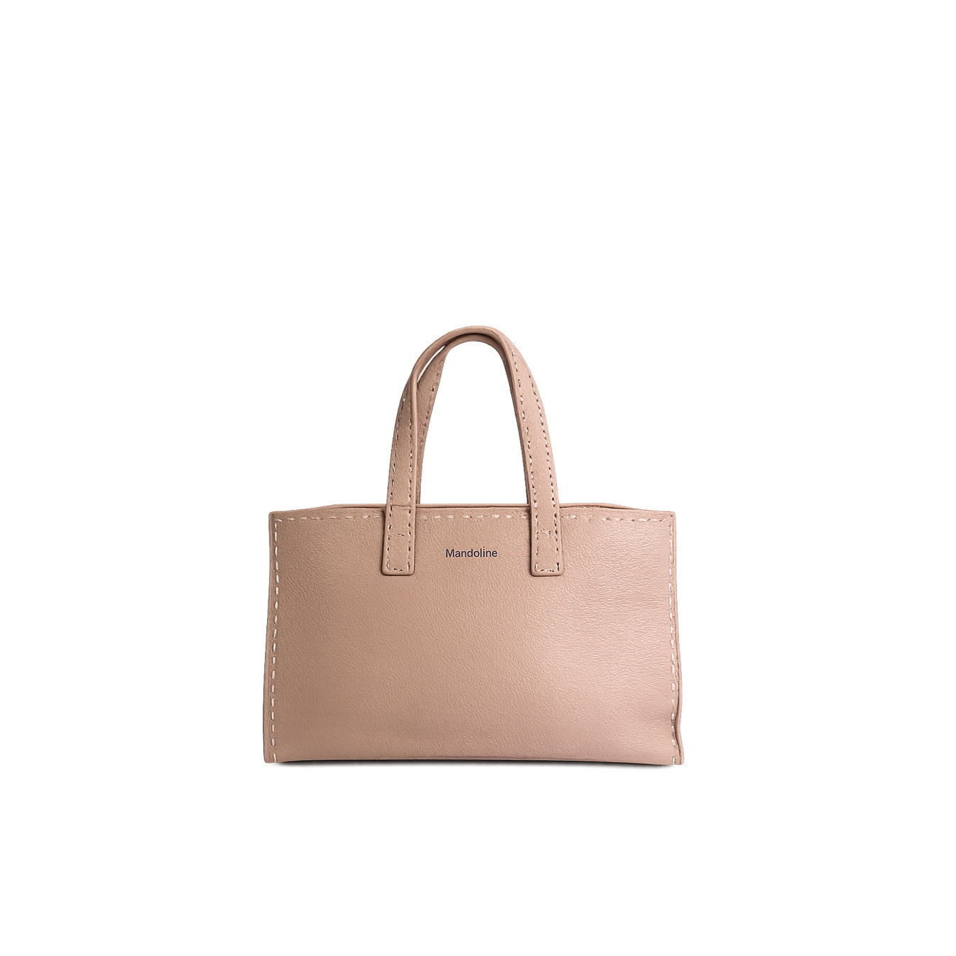 Farfouillette Handbag with Pink Topstitching