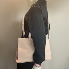 Farfouillette Sac Porté Main Avec Surpiqûres Rose porté