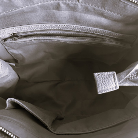 Farfouillette Handbag with Topstitching Sand