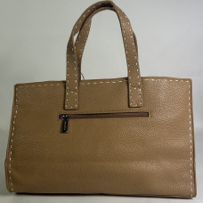 Farfouillette Handbag with Topstitching Sand