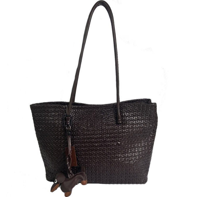 Farfouillette Woven Shopping Bag with Removable Chocolate Bar and D...