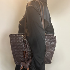 Farfouillette Woven Shopping Bag with Removable Chocolate Bar and D...