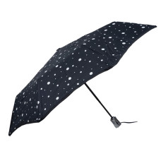 Isotoner Alpha X-Tra Parapluie Pliant Pois Noir/Jaune