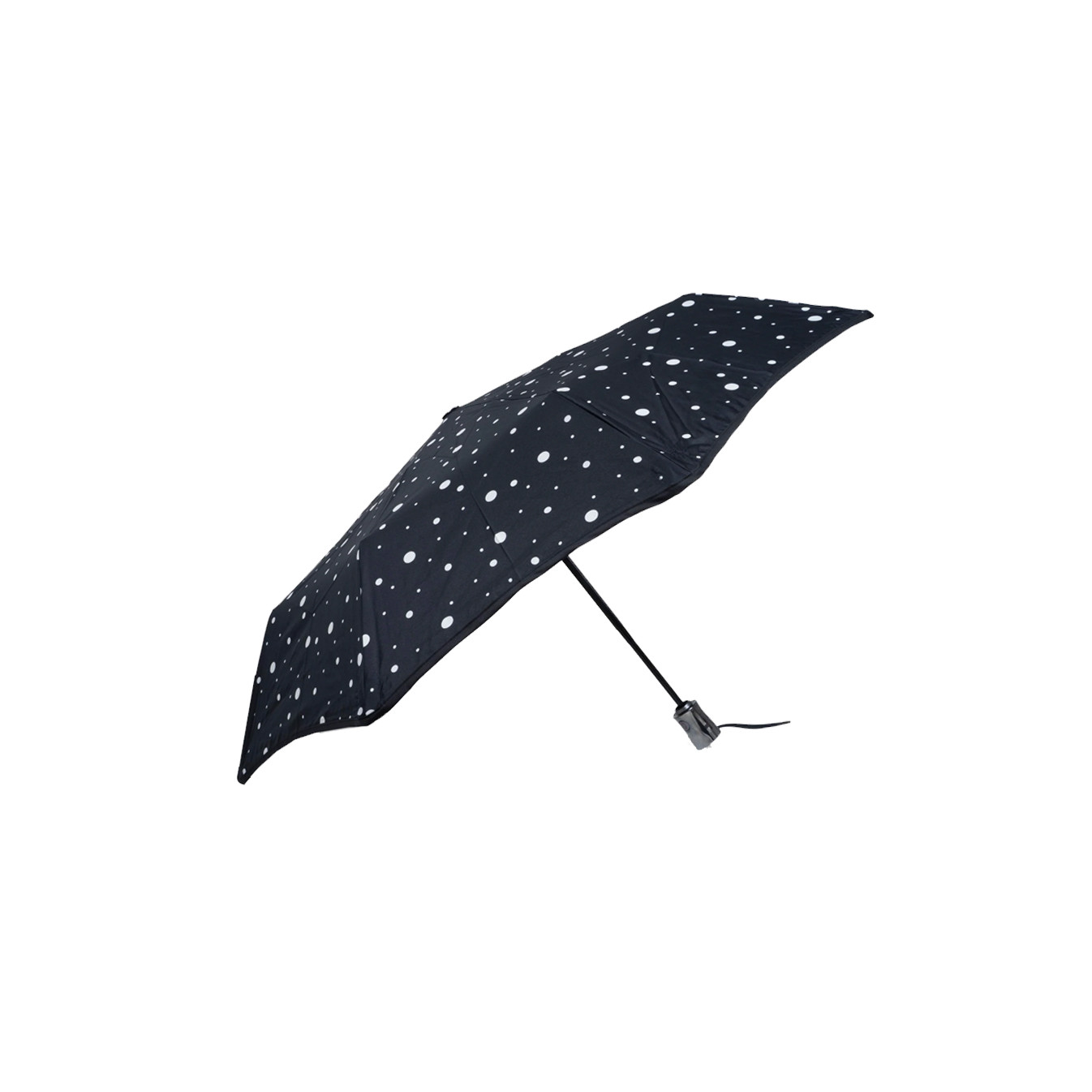 Isotoner Alpha X-Tra Parapluie Pliant Pois Noir/Jaune