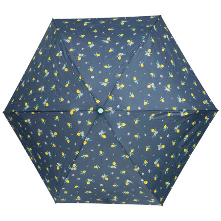 Isotoner Compact Mini Slim Manual Lemon Yellow Umbrella